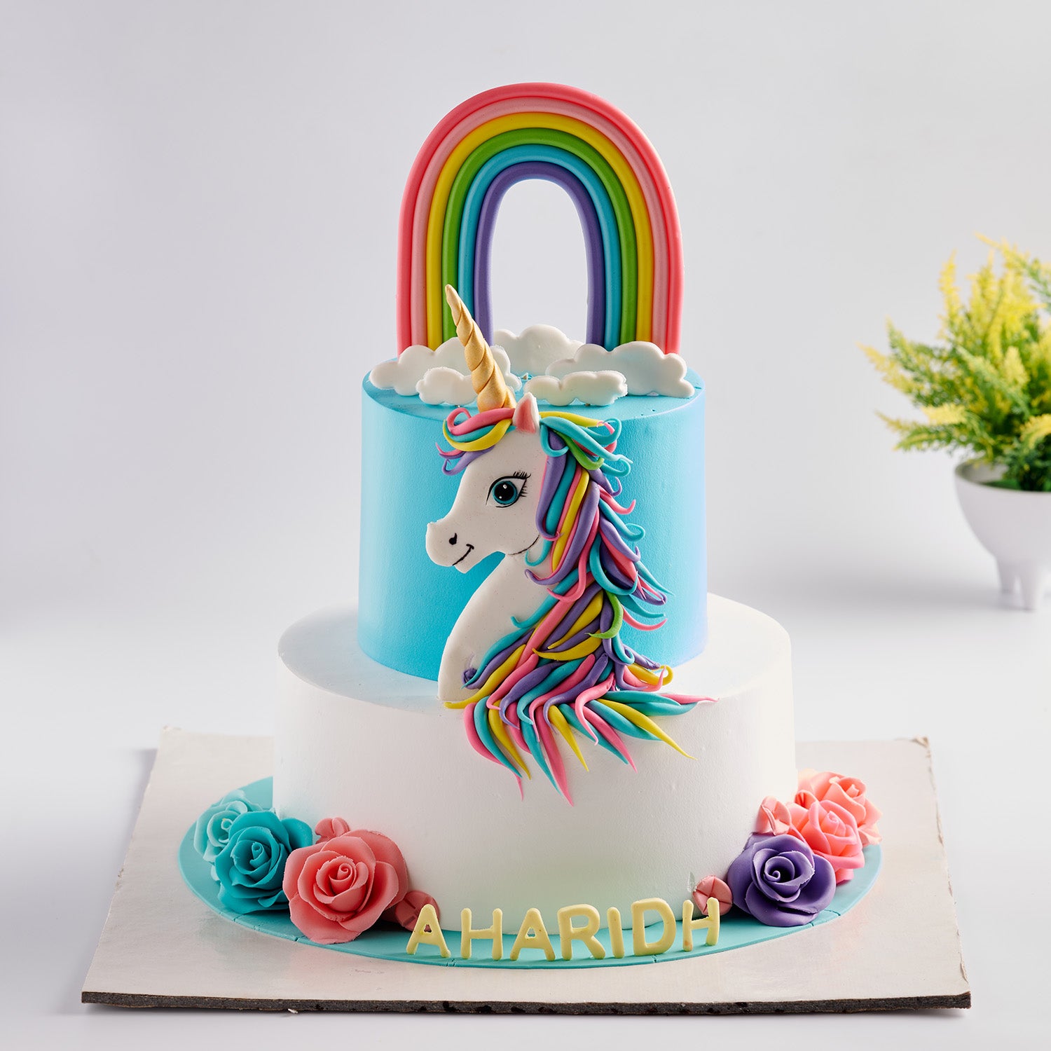 Unicorn 2-Tier Birthday Cake | Thanku Foods