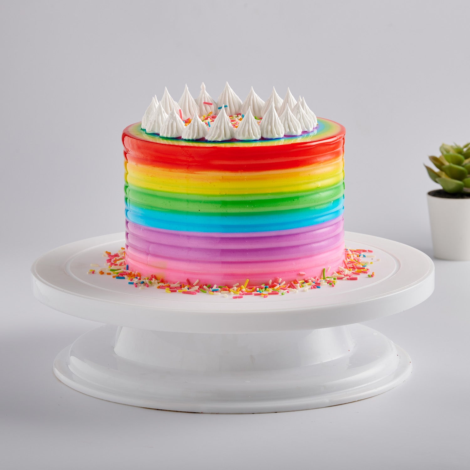 Rainbow Cake - My Kids Lick The Bowl